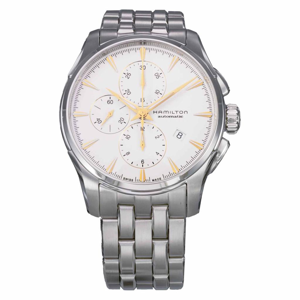 Watch Jazzmaster Jazzmaster Auto Chrono White Dial Stainless Steel Sapphire Glass Automatic 42MM Swiss Brand Watch H32586111 Silver [Hamilton] Men's