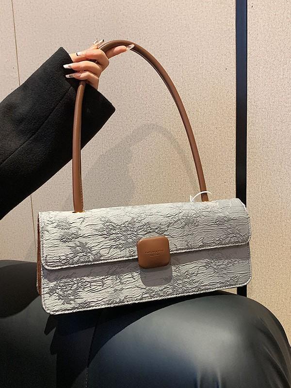 

Summer fashion small bag women s bag new trendy high-quality texture underarm bag method stick bag сірий колір