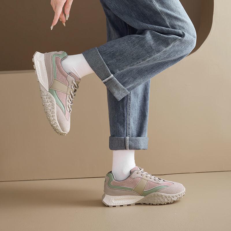 Forrest Gump Shoes Women's 2025 Spring New Soft-soled German Training Shoes Light and Breathable Versatile Casual Fashion Color Matching Sports Shoes