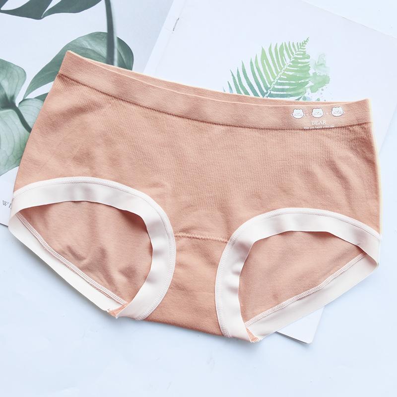 

Хлопковые шорты со средней высокой талией, антибактериальные тонкие дышащие простые сексуальные трусы-трусы S atomic tangerine