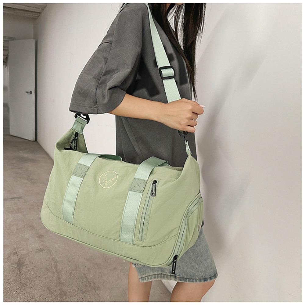 

Short travel bag, large capacity wet and dry separation gym bag, business trip hand luggage bag, multifunctional unisex bag зелений