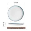 Nordic Pure White Ceramic Dinner Plate