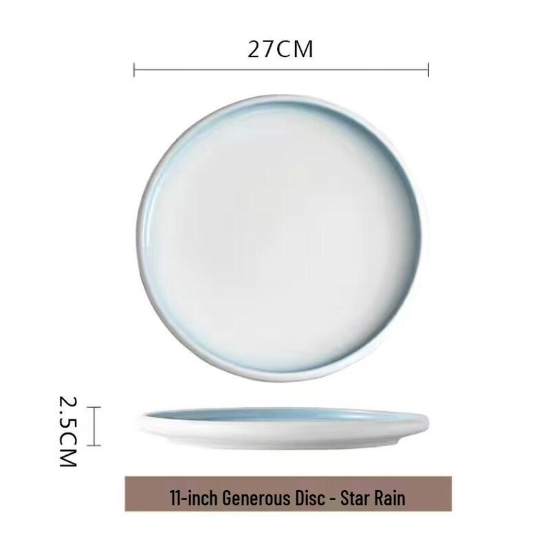 Nordic Pure White Ceramic Dinner Plate