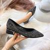 Spring Summer Women's Pointed Flats Shallow Diamond Soft Sole Butterfly Shoes Women Casual Boat Shoes Large Size