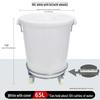 Yunrui 65L Large Plastic Water Storage Bucket with Wheels and Lid