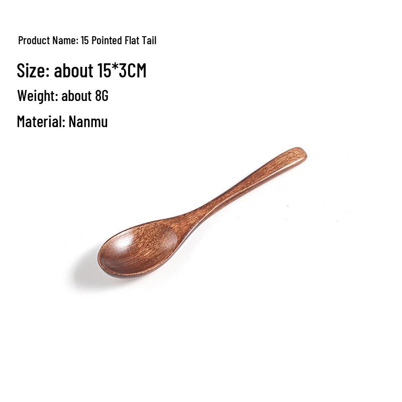 Camphor Wood Multi-Purpose Spoon Set: Coffee, Milk Tea, Honey, Dessert, Soup & Fork for Adults and Children.