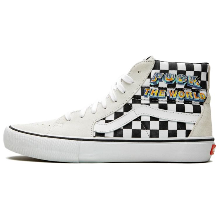 

Vans Supreme x Sk8 Hi Fuck The World — белые кроссовки унисекс VN0A45JDSY4