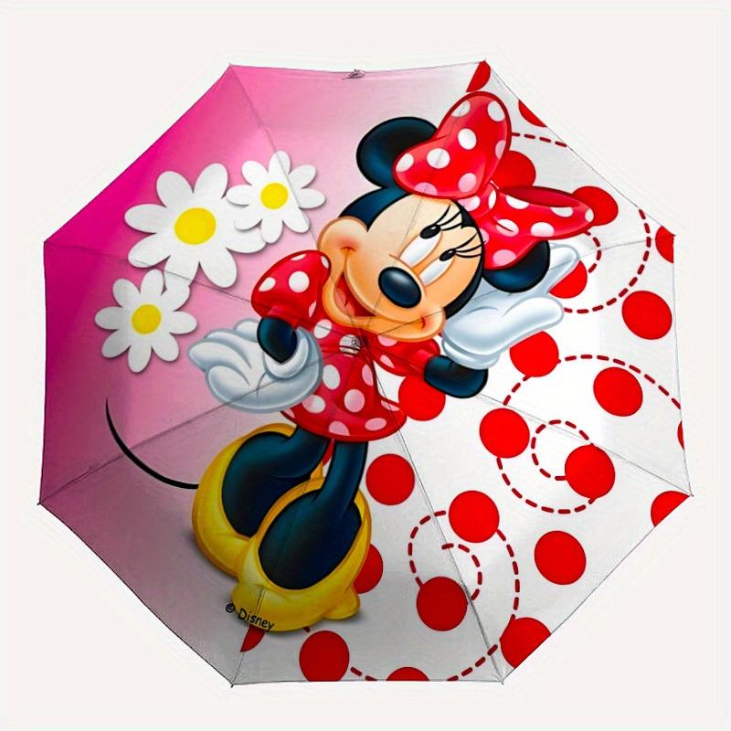 

1pc Minnie Mouse Folding Umbrella, Automatic Folding. It Has Eight Sturdy Ribs, Making It Convenient for Outdoor Use yy0729012