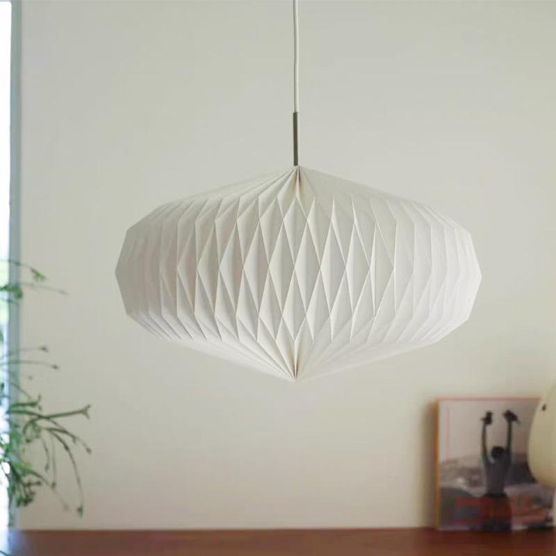 Pumpkin Origami Lantern: Wabi-Sabi Stone Paper Lamp for Bedroom and Restaurant Décor
