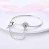 Armband Original 925 Sterling Silver Berlockarmband 17-20CM Kärlekshjärta Pave Zirkonia Armband för Kvinnor DIY Berlock Smycken Gåvor