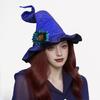Cappello da Strega da Donna con Fiore da Polso per un Cosplay Comodo ed Elegante per la Celebrazione di Halloween e lo Spettacolo Teatrale