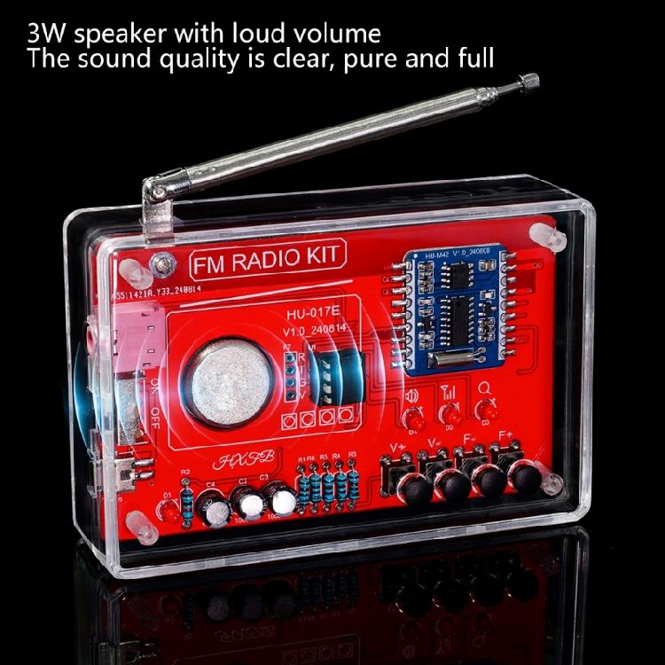 Wireless Receiver DIY Kit Mastering Soldering While Building FM Radio Standard RDA5807 (87-108MHz)