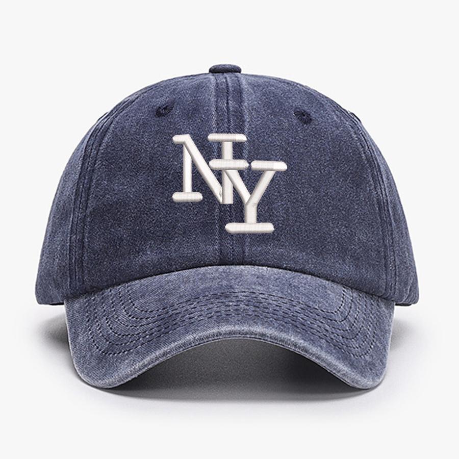 Embroidered NY letters New York Vintage Baseball caps Men Women Water Washed Sunscreen Hat Sports Fishing Peaked cap dad Hat