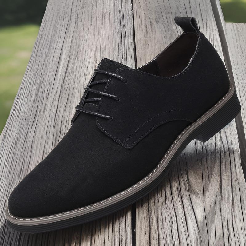 

New men s matte casual tooling shoes versatile men s leather shoes lace-up breathable trend large size men s shoes 38