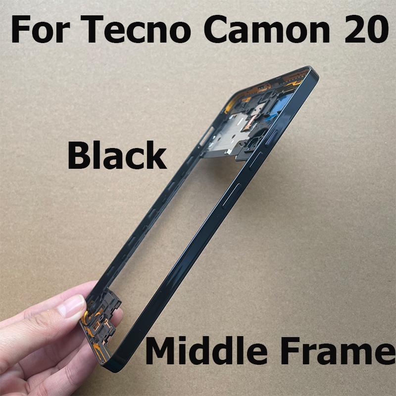 Střední rámeček pro Tecno Camon 20 Přední zadní rámeček Pouzdro Přední rámeček Obrazovky Podpora LCD