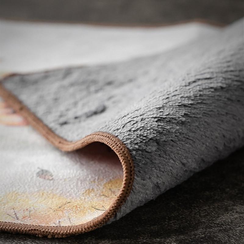 Chinese Persimmon Pattern Thickened Tea Towel Plush Imitation Deerskin Cloth Table Mats Absorbent Water Rag Tea Napkins
