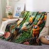 Parrot Print Flannel Blanket, High Quality Comfortable for All Seasons, Home Decor, Warmth and Comfort, Perfect for Christmas Gifts