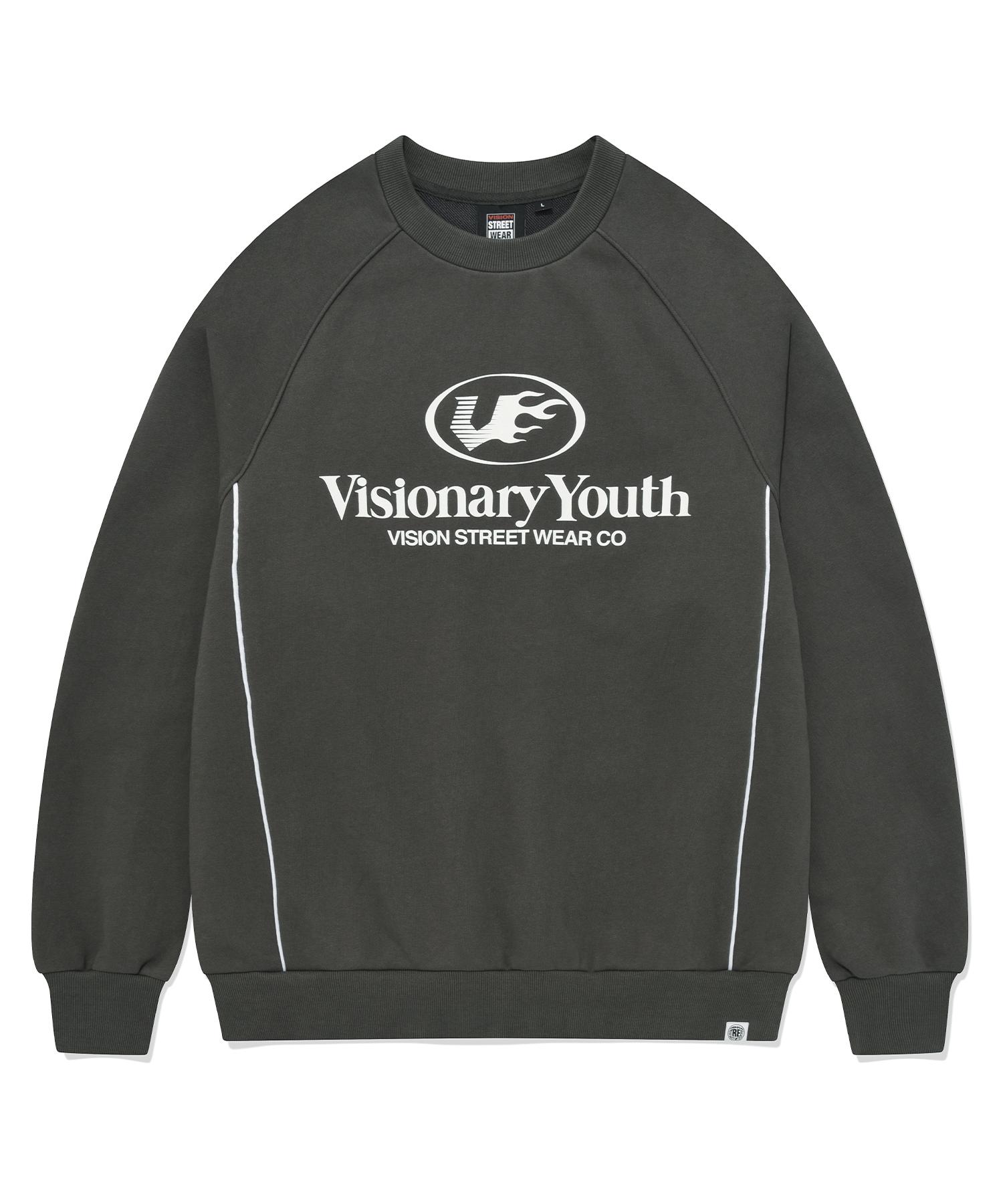 Vision Streetwear Vsw V-1 Свитшот с окантовкой Угольный S