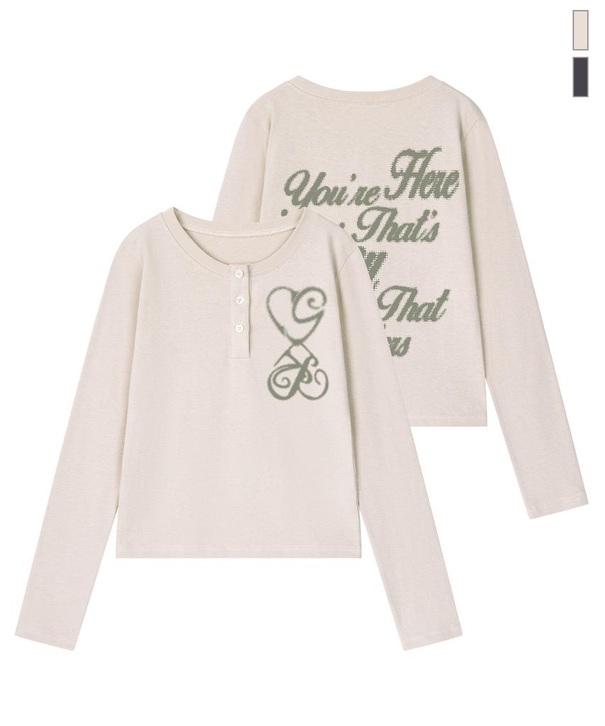 GRAVER [Unisex] All That Henley Neck Long Sleeve T-Shirt_2 Colors