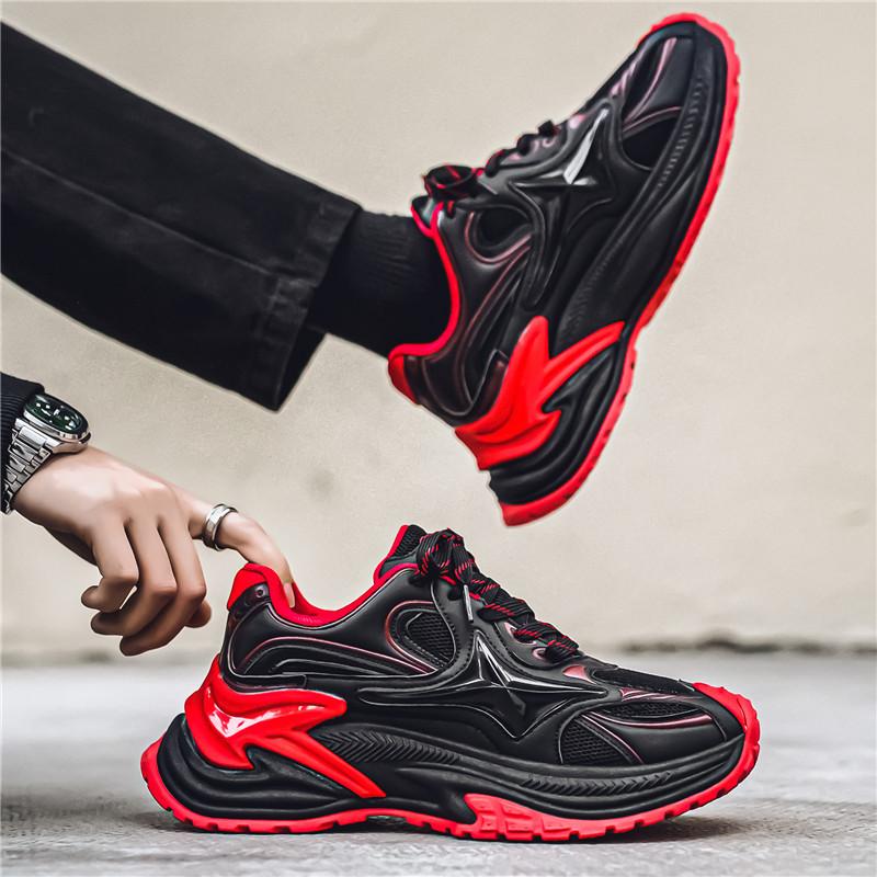 Men's thick-soled slow running shoes non-slip outdoor hiking men's shoes breathable retro casual sports trend dad shoes men