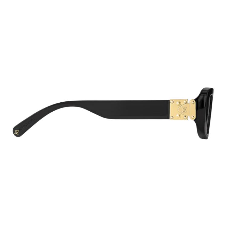 Louis Vuitton Full Frame Design S-Lock Acetate Metal Square Sunglasses Women Sunglasses Black Z3007E