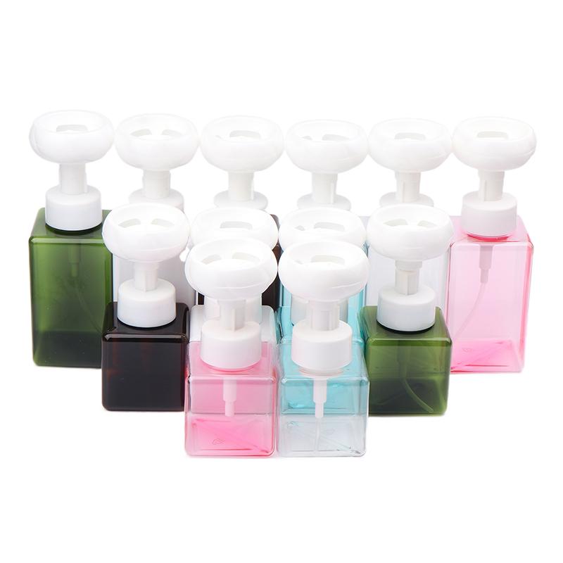 250/450ml Espuma Floral Jabón de Manos Linda Flor Burbuja Botella Dispensador de Jabón Líquido Botella con Bomba de Jabón de Manos Baño Pulsador Lavado de Manos