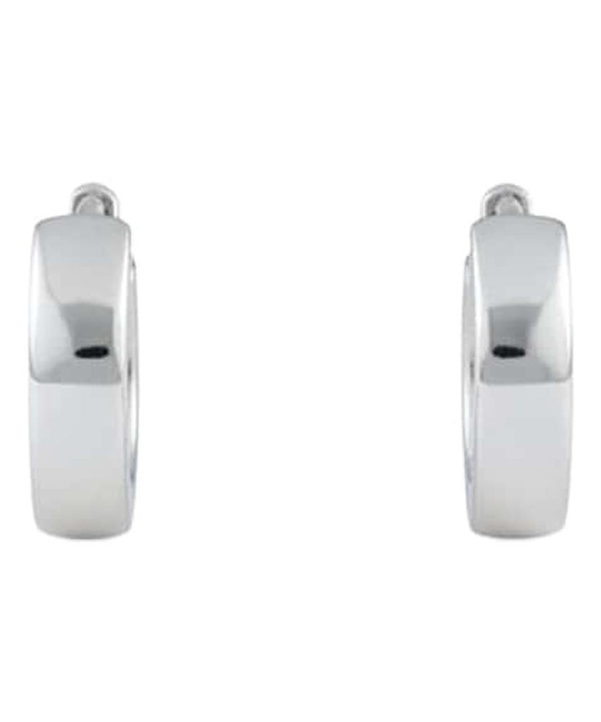Alleun Silver 925 3Mm Square One-Touch Earrings