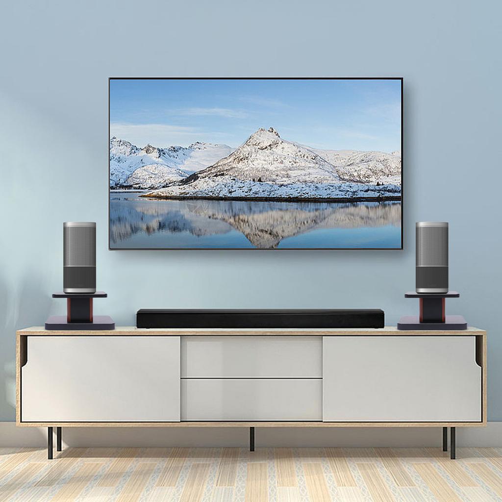 2PCS Speaker Stands for Computer/Bookshelf/Studio Monitor, Density Board for Desktop Speaker Holder, Audio Cable Management