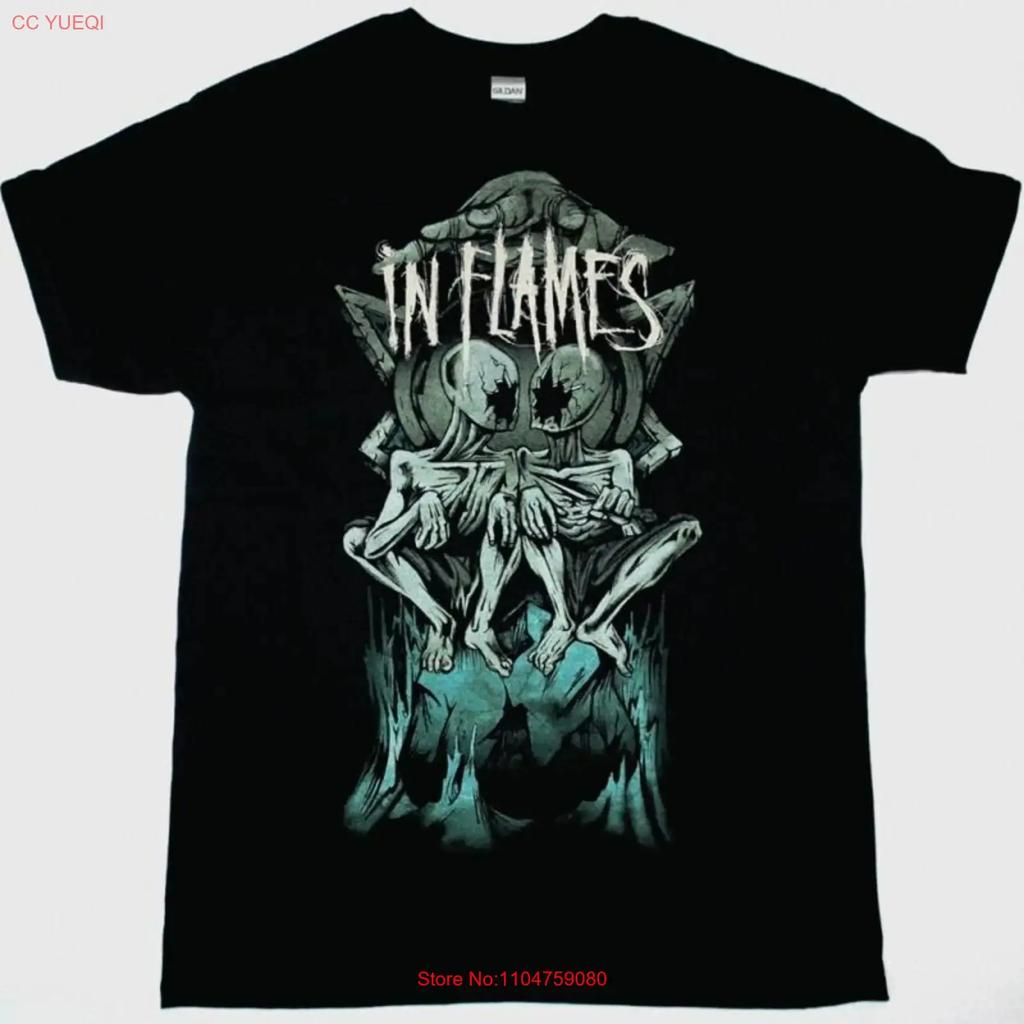 Vtg IN FLAMES Band ENTER TRAGEDY Cotton Black All Size T Shirt For Men TU353 Vintage Washed Slightly Versatile Graphic