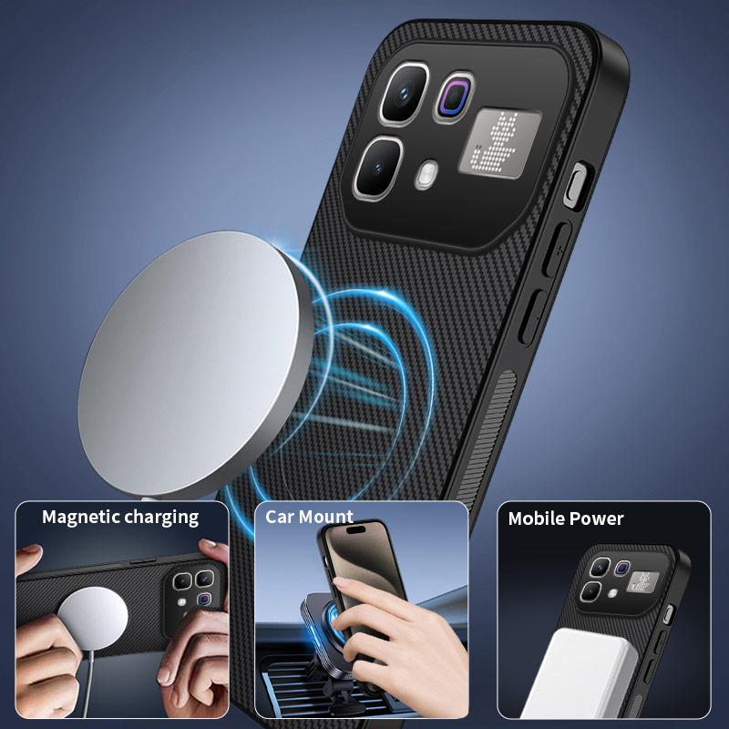 Luxury Carbon Fiber Pattern Case For INFINIX Note 60 Pro 50X 50S 50 40 Pro Plus Soft Frame Lens Full-protector Shockproof Cover