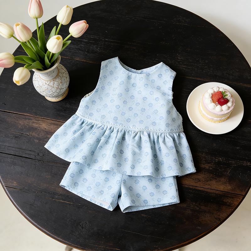 Girls Summer Strawberry Polka Dot Cami Top And Shorts Set Cute Baby Two Piece Outfit Casual Kids Clothing