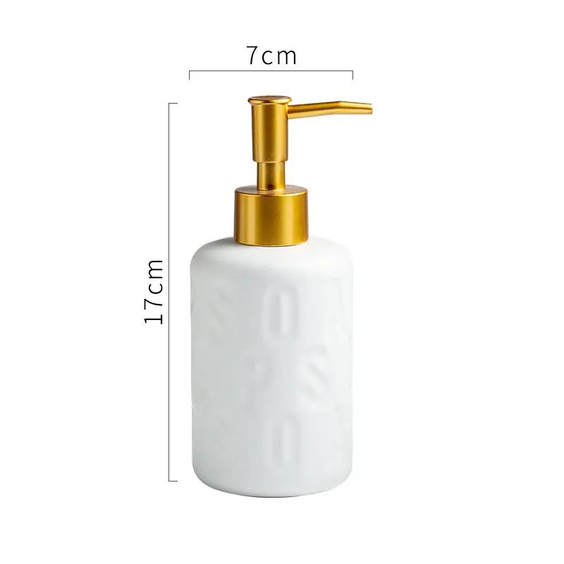 300ml soap dispenser Creative ceramic lotion bottle Hotel bathroom hand sanitizer bath gel bottle Shampoo bottle  cup dispenser