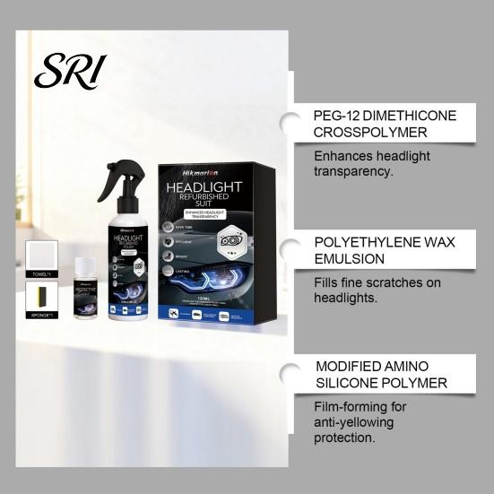 Durable Car Wax Headlight Restoration Kit, Lens Polish Cleaner for Yellow Haze, Easy Apply UV Protection Remover, Restore Clarity Shine, Surface