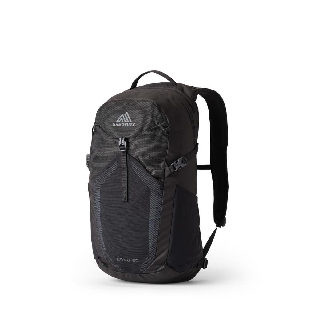 Gregory Nano 20 Großer Rucksack, Optic Black, Offiziell, Leicht, Fassungsvermögen, Tablet/PC-Aufbewahrung,