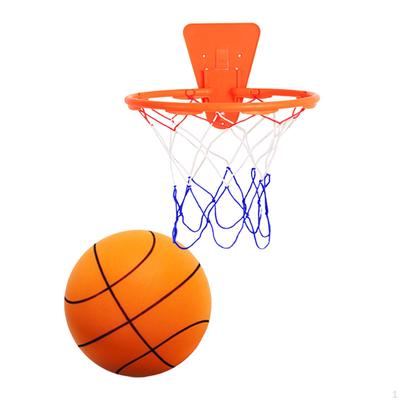 Indoor Silent Basketball with Hoop, Quiet Training Ball, Low Noise, Kids Toys, Soft