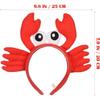 Kisangel Red Crab Headband Plush Eye Crab Hair Hoop Adorable Cosplay Headwear for Cartoon Funny Favors Supplies