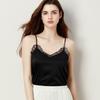 Women's V-Neck Lace Mulberry Silk Vest