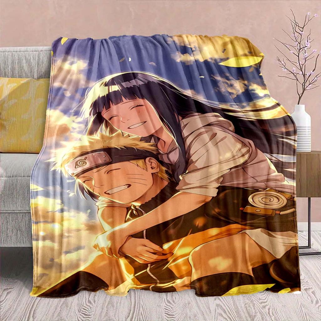 Naruto Anime Flannel Blanket - Soft Warm Perfect for Sofa, Bedding Camping Travel Office Home Decor -QJY