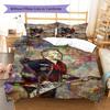 Art of Singer Pattern Bedding Quilt Set Quilt Cover Pillowcase Home Decoration Gift (1 * Duvet Cover + 2 * Pillowcase, Without Core)