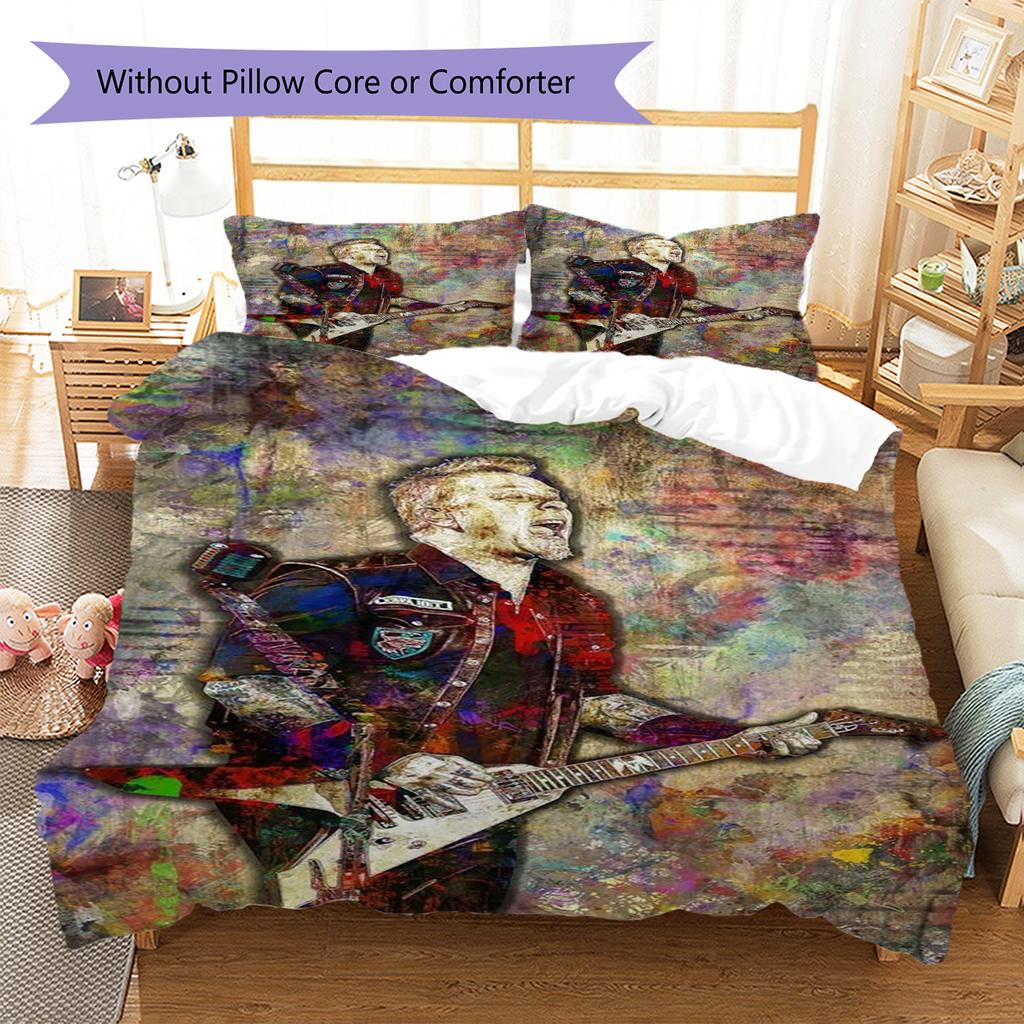 Art of Singer Pattern Bedding Quilt Set Quilt Cover Pillowcase Home Decoration Gift (1 * Duvet Cover + 2 * Pillowcase, Without Core)