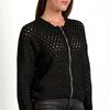 Damen Sommer Schlankmachende Netzstrickjacke mit Reißverschluss: Vielseitig, Modisch und Auf Lager