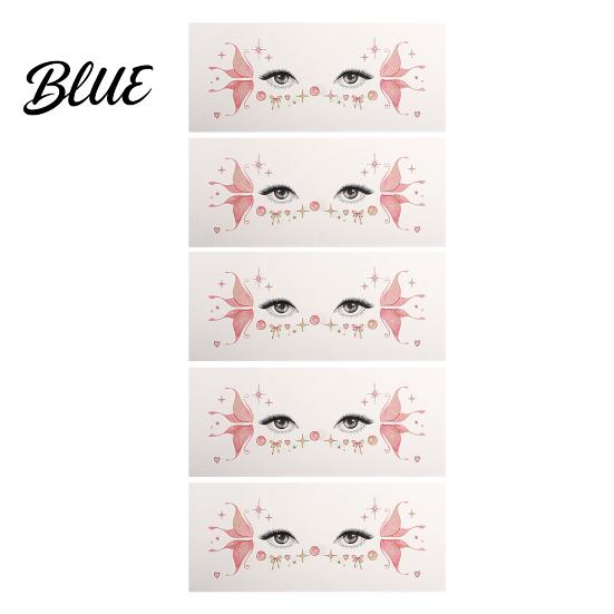 Easy Butterfly Makeup Decals 5 Sheets Glitter Eye Stickers Temporary Face Tattoos
