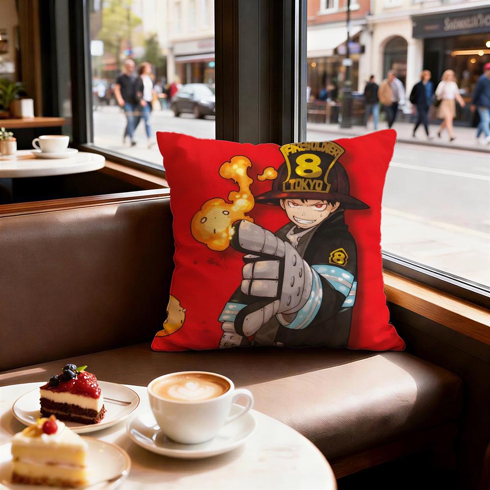 Anime Fire Force Cushion Cover Decorative Cushions Covers Cover Sofa x Pillow  Piece x x Pillowcase
