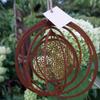 1pc Rusted Metal Spiral Flower of Life Weathervane, Rustic Iron Yard Garden Decor, Weather-Resistant Indoor/Outdoor Hanging Ornament for Balcony