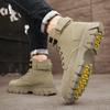 Tooling Boots Men's 2025 Autumn New Thick-soled Heightening Outdoor Casual Hiking Shoes Fashionable Versatile Leather Martin Boots
