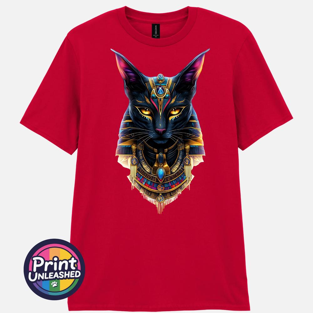 Bastet Cat Goddess T Shirt Egyptian Mythology Graphic Tee Sacred Cat Gift S2XL M