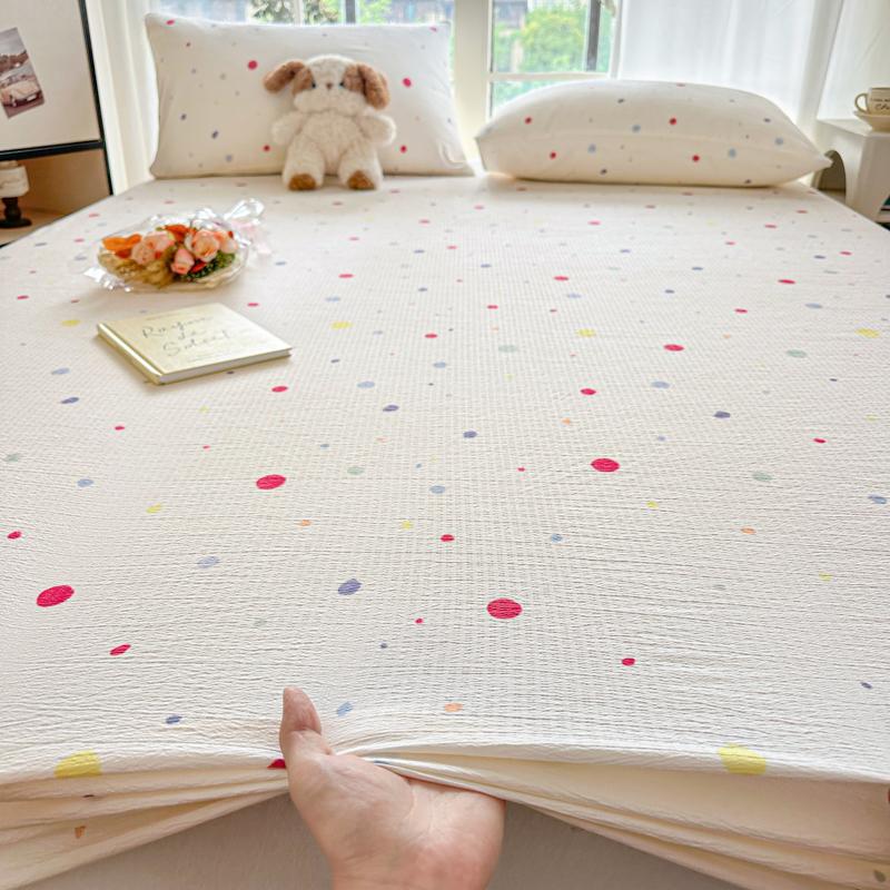 Flower Printed Fitted Bed Sheet Pink Color sabanas150x200 Single/Queen Size Mattress Protector Soft King Size Bed Sheets for Bed