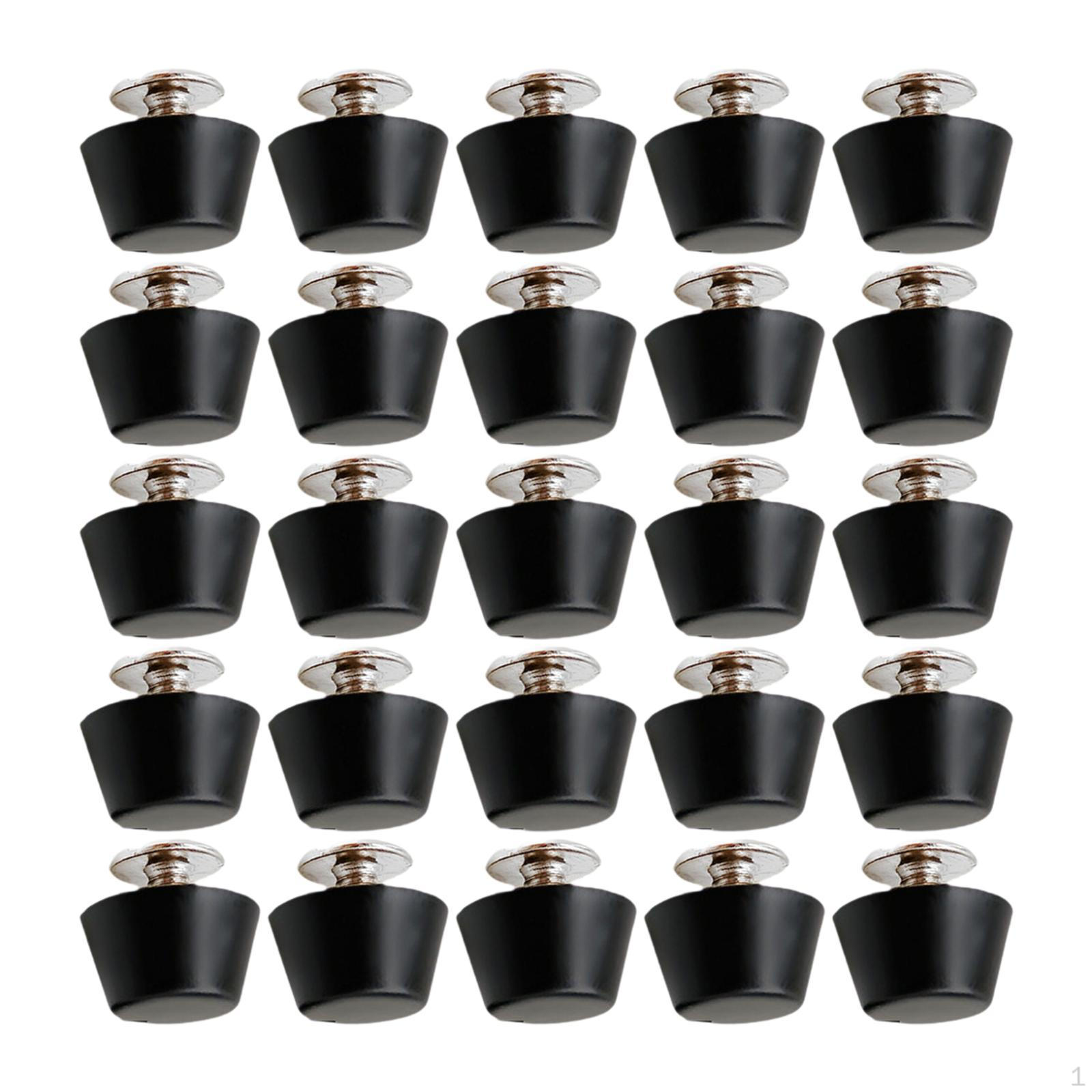 

25 штук 12 мм винтовых заклепок, пуговиц, сплавных шляпок, круглых, плоских, для курток Black C