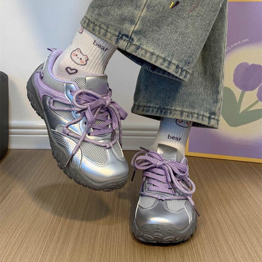 Dexun shoes women's autumn new casual breathable ultra-light soft sole light wear-resistant versatile front dad shoes