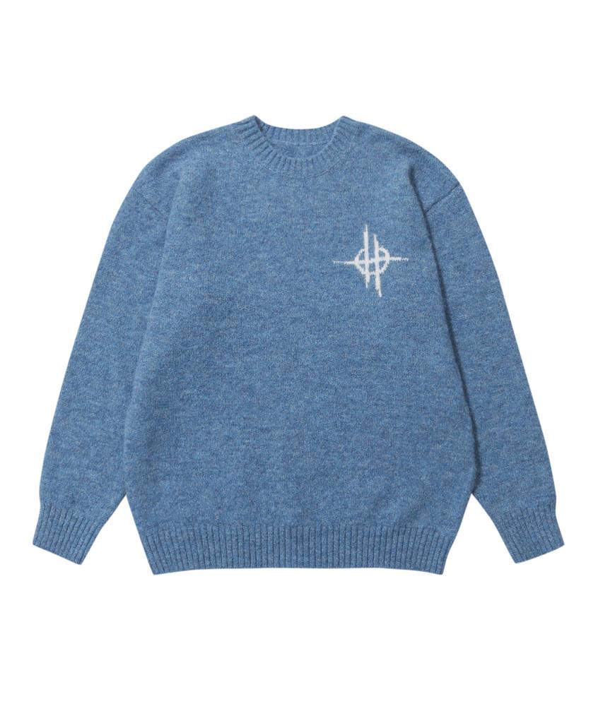 AOTT Wool Blend Intarsia Symbol Knit 4 Colors